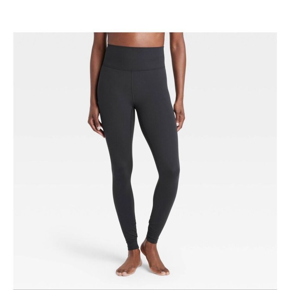 🌸 All in Motion Everyday Soft Black Ribbed Leggings Size XS New